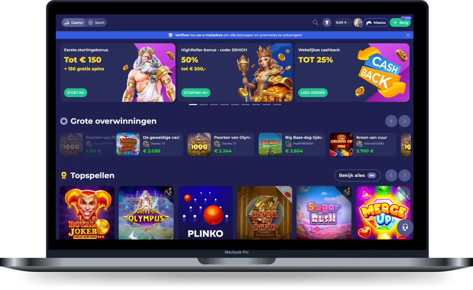 Bruno Casino Officiële Site